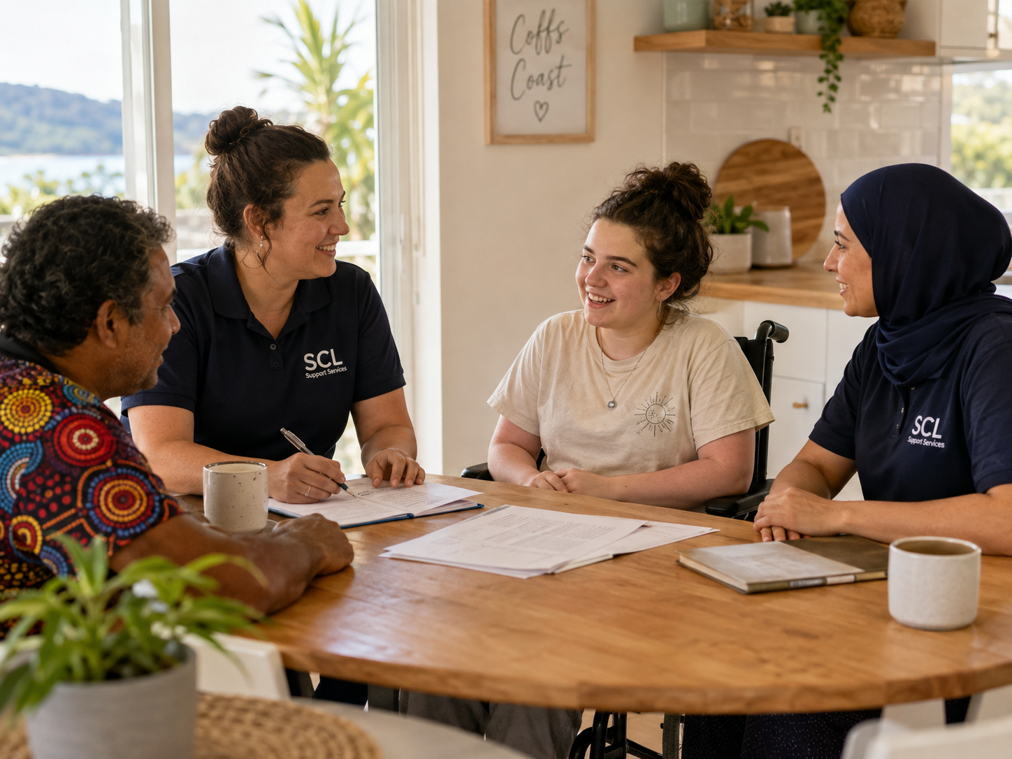 SCL Support Services supporting a participant in a relaxed, person-centred setting